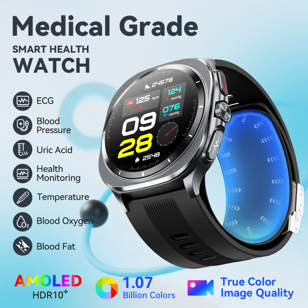 Fall Detection Watch - NOYAFA New ECG+PPG Blood Fat Uric