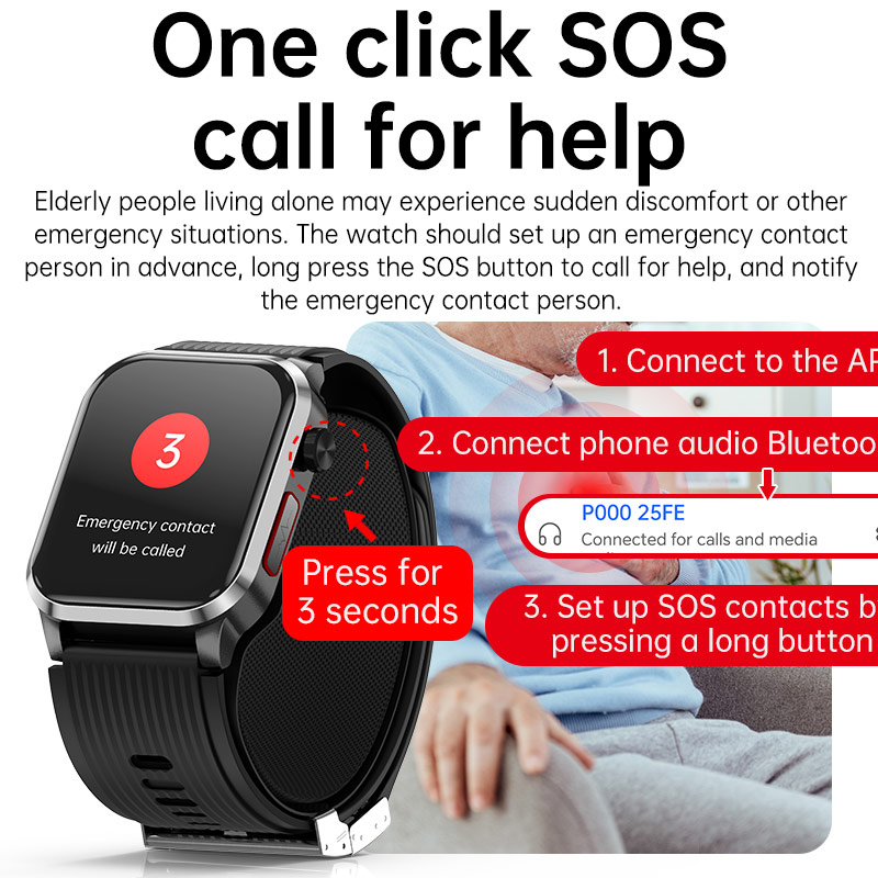 P300pro BT Call Air Pump Airba - Fall Detection Watch recension och pris