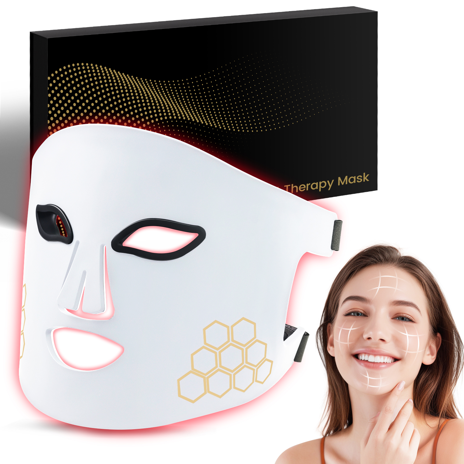 Hello Face LED Face Mask Light - Galvanic Skin Sensor recension och pris