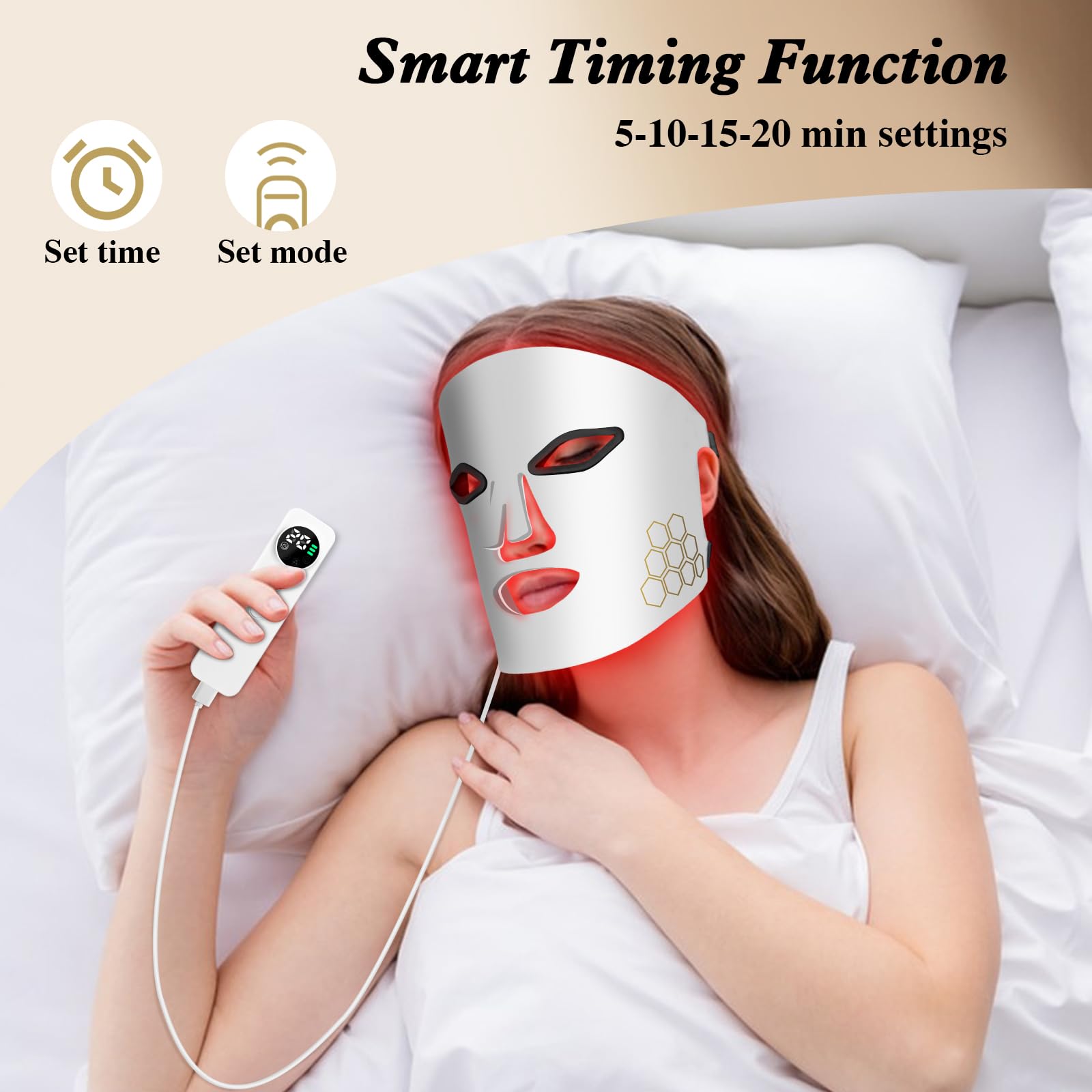 Hello Face LED Face Mask Light - Galvanic Skin Sensor recension och pris