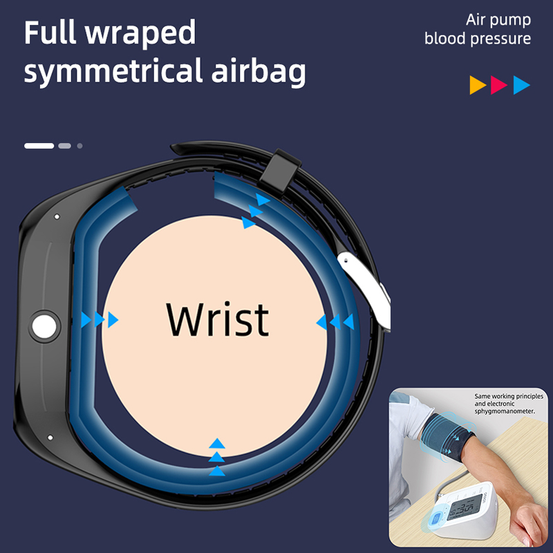 New Blood Pressure Blood Oxyge - Fall Detection Watch recension och pris
