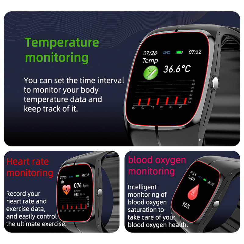 New Blood Pressure Blood Oxyge - Fall Detection Watch recension och pris