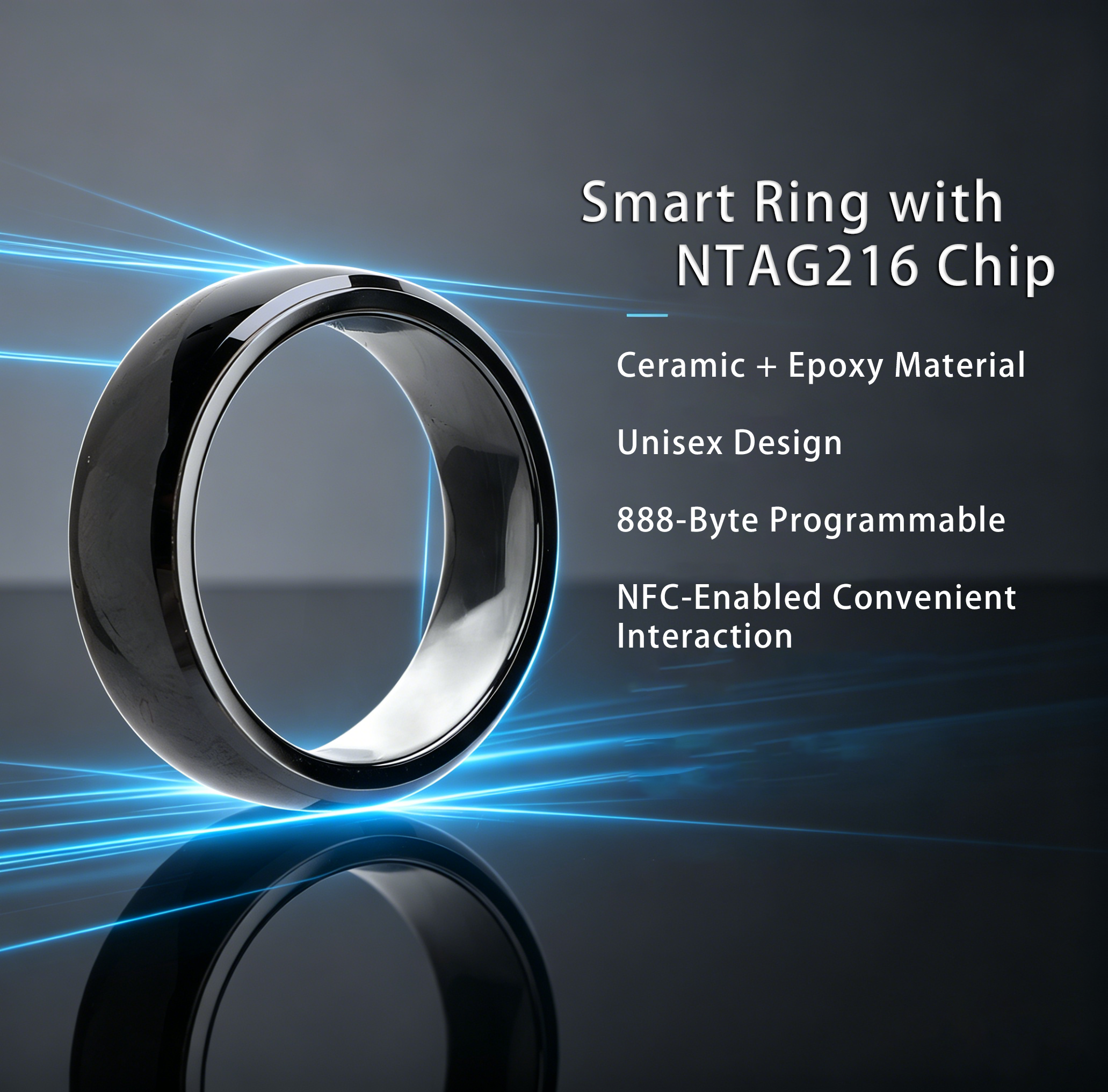 Ntag216 NFC Full Ceramic Smart - Smart Ring Nfc Pay recension och pris