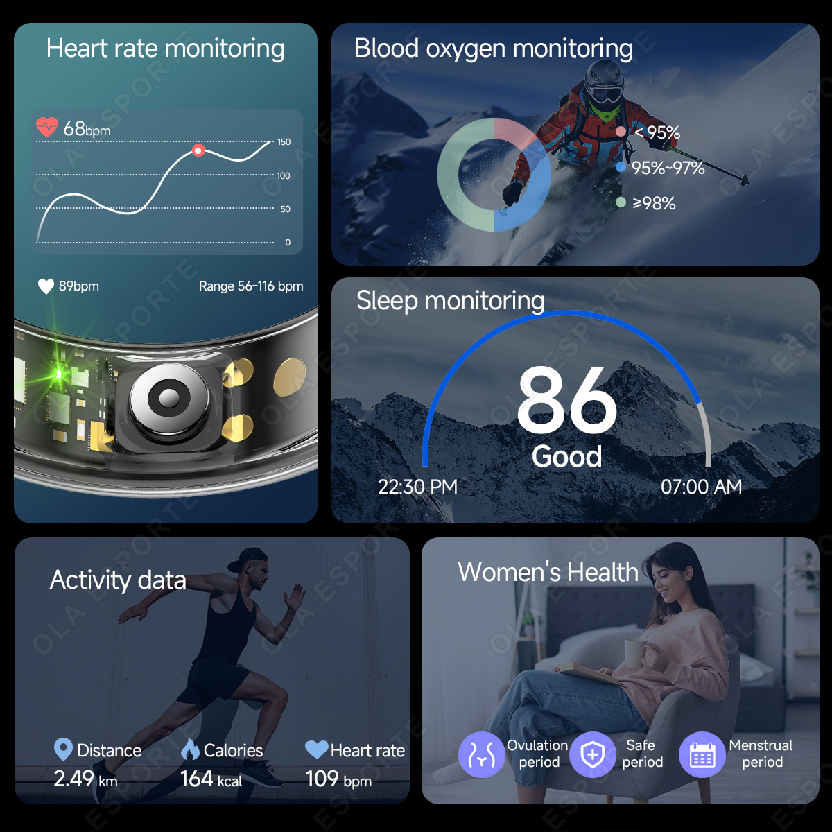 R09 Smart Ring Men Women with  - Temperature Ring Skin recension och pris